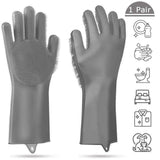 1Pair Gloves Kitchen Silicone Cleaning Gloves